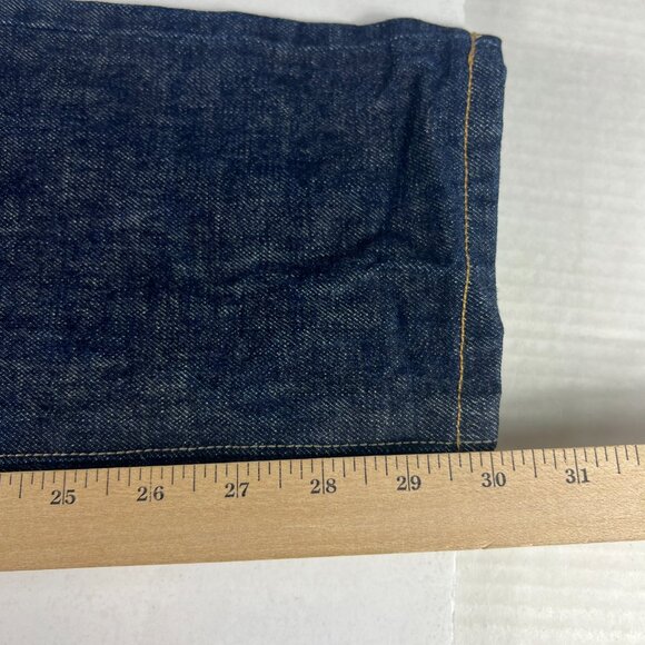 Rouge Territory Selvedge Jean Men Measured 33x30 Skinny Dark Blue 6 Pocket Denim - Picture 11 of 16